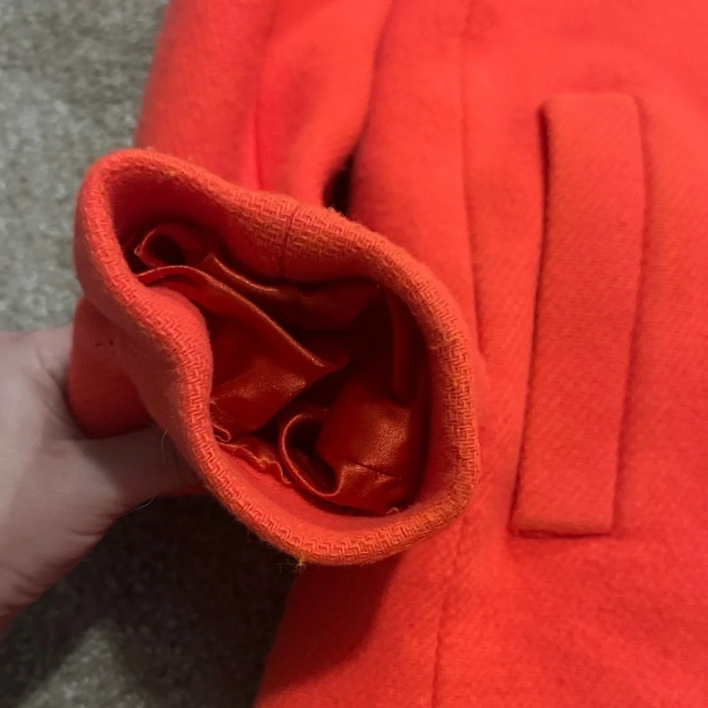 J Crew Vibrant Orange Coat